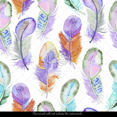 Wallpaper Colourful Feathers
