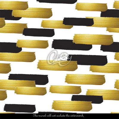 Wallpaper Black and Gold Op-Art Spots