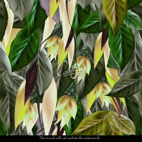 Wallpaper Tropical Shrubs