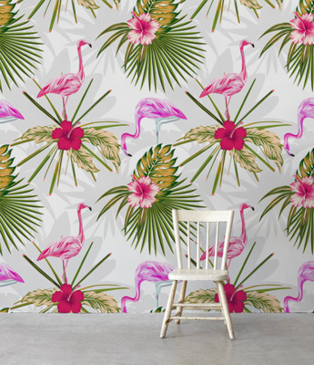 Wallpaper Tropical Flamingo