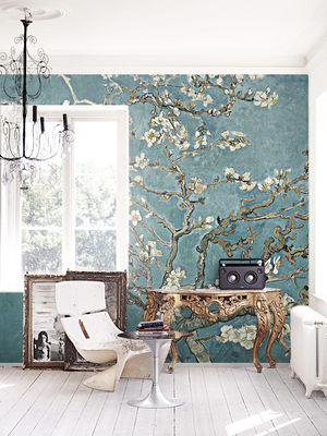 Wallpaper Painted Cherry Blossom