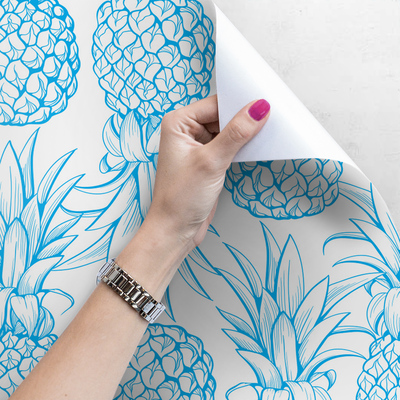 Wallpaper Pineapple Carbon Paper Effect