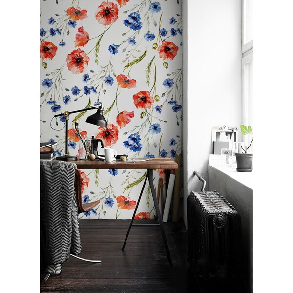 Wallpaper Vintage Poppies