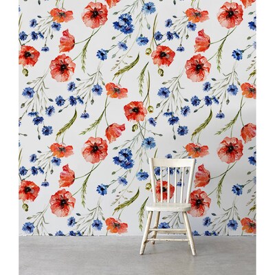 Wallpaper Vintage Poppies