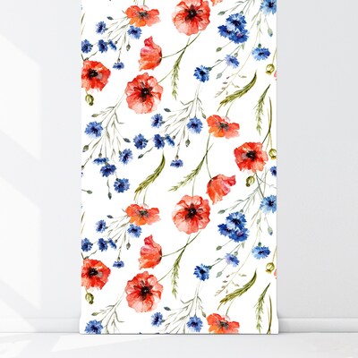 Wallpaper Vintage Poppies