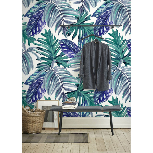 Wallpaper Under The Cover Of Tropical Leaves