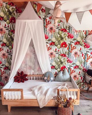 Wallpaper Watercolor Cactus Flowers