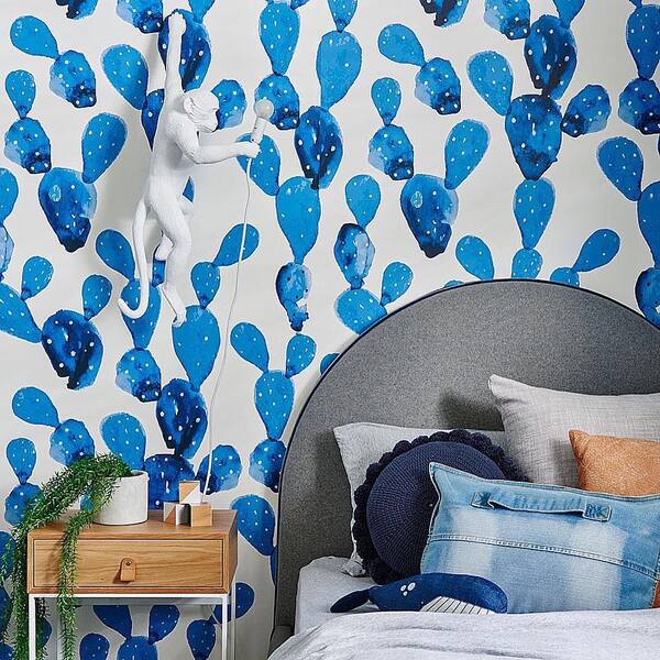 Wallpaper Blue Cacti