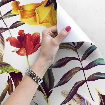 Wallpaper Colorful Tropical Vegetation