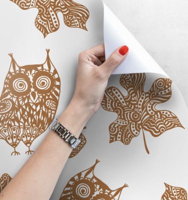 Wallpaper Autumn Leaves And Owls