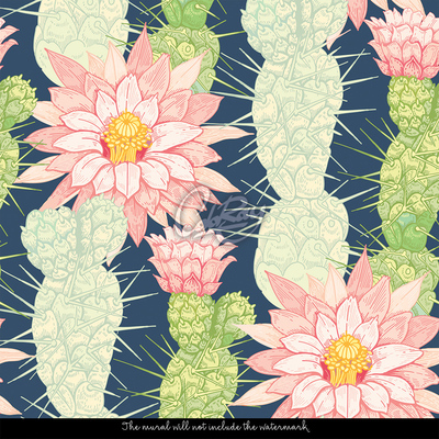 Wallpaper Warm Catus Flowers
