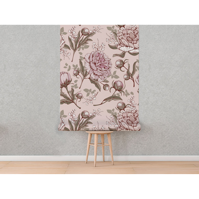 Wallpaper Pink Powder Peonies