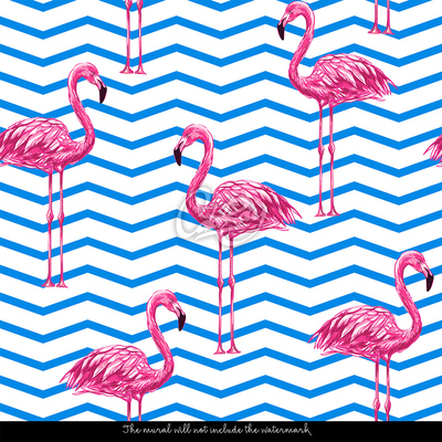 Wallpaper Noble Flamingos