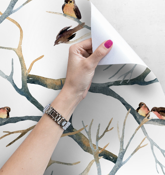 Wallpaper Sparrows on Branches