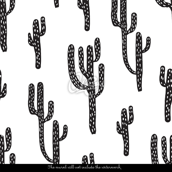 Wallpaper Scandinavian Cactus