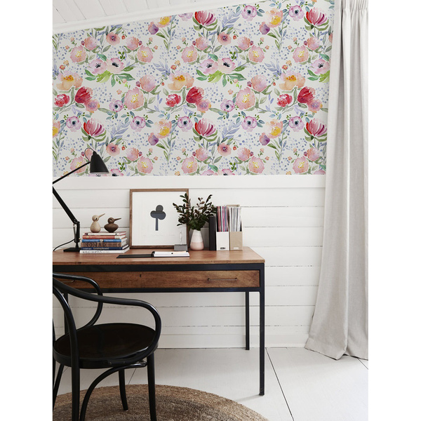 Folk Art In The Countryside Wallpaper, wall mural - ColorayDecor.com