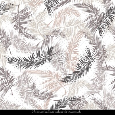 Wallpaper Golden Palm Leaves