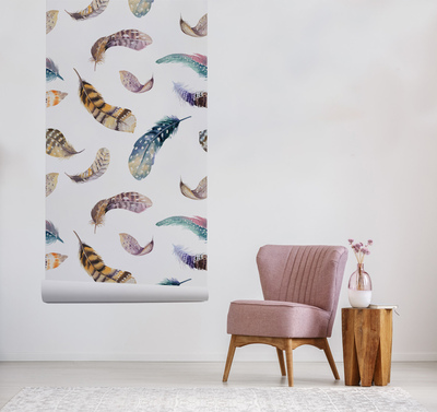 Wallpaper Flying Feathers