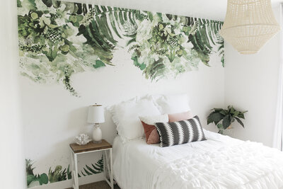 Wallpaper Tropical Green Leaf