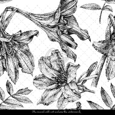 Wallpaper Tasteful Gray Lilies