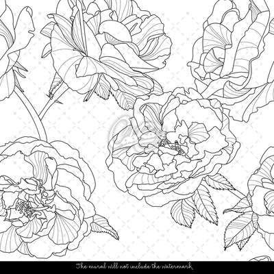 Wallpaper Rose Illustration