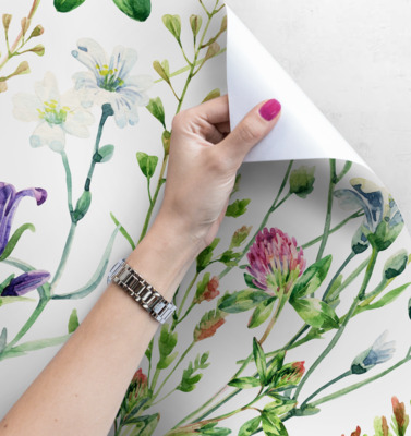 Wallpaper Watercolor Wildflowers