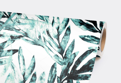 Wallpaper Watercolor Palm Leaves