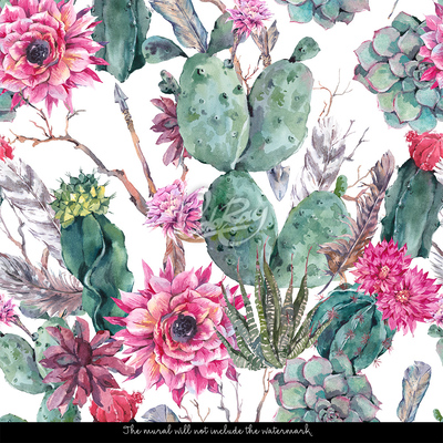 Wallpaper Flowers In Cactus