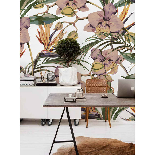 Wallpaper Orchid In Glamour Style