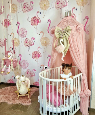 Wallpaper Flamingo Roses