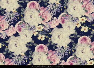 Wallpaper Baroque Flowers