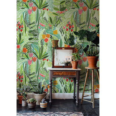 Wallpaper Jungle Flowers