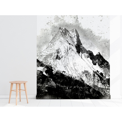 Wallpaper Black and Snow of the Mountains