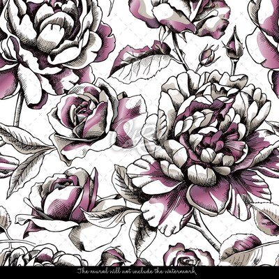 Wallpaper Fairy-Tale Purple Roses