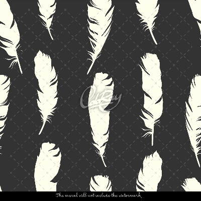 Wallpaper Light White Feathers