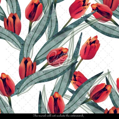 Wallpaper Charming Tulips