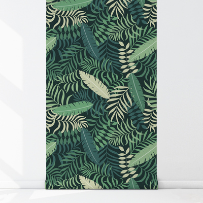 Wallpaper Falling Palm Leaves
