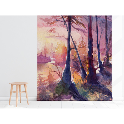 Wallpaper Autumn Forest at Sunrise