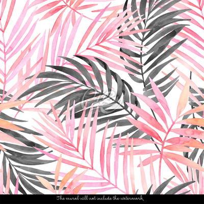 Wallpaper Pink Tropical Forest