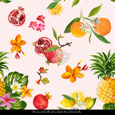 Wallpaper Exotic Fruit Cocktail