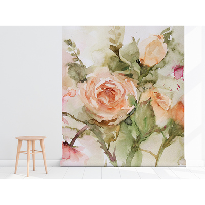 Wallpaper In a Wild Garden of Roses
