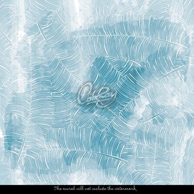 Wallpaper Frosted Palm Leaves
