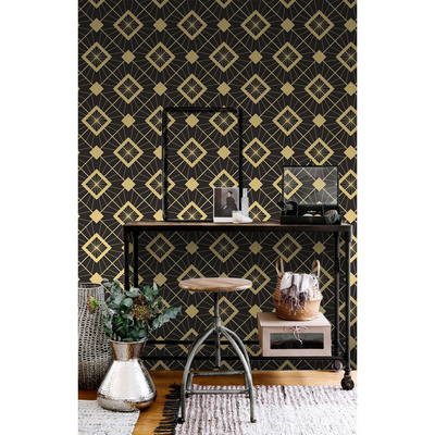 Wallpaper Golden-Black Magic Of Squares