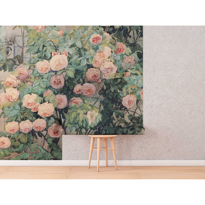 Wallpaper A Moment of Rest In A Rose Garden