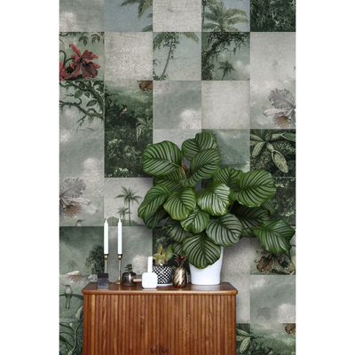 Wallpaper Tropical Patchwork