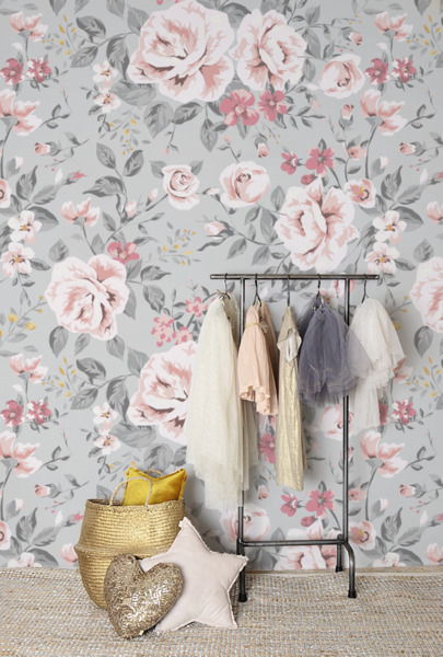 Wallpaper Ashy Vintage Floral