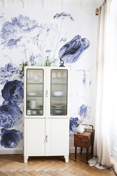 Wallpaper Royal Blue Vintage