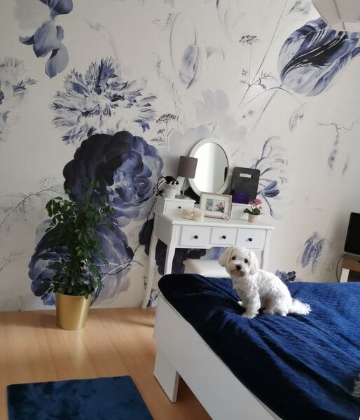 Wallpaper Royal Blue Vintage