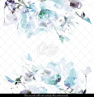 Wallpaper Blue Spring Floral