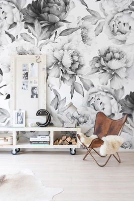 Wallpaper Romantic Peonies